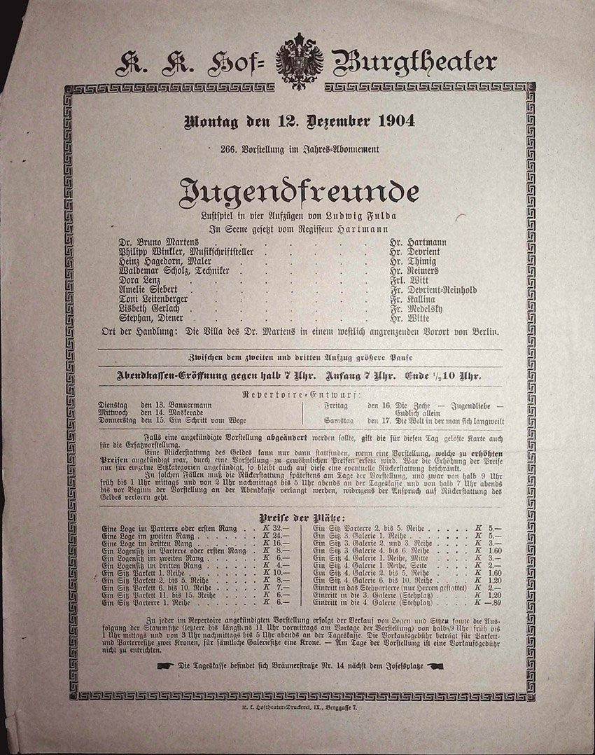 Vienna Theater Playbills -  Large Lot 1875-1930 - Image 80