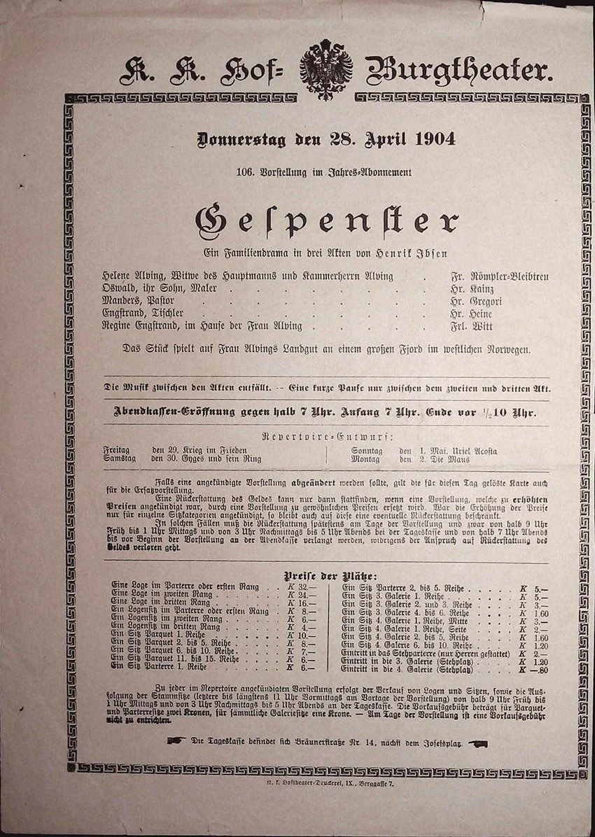 Vienna Theater Playbills -  Large Lot 1875-1930 - Image 81
