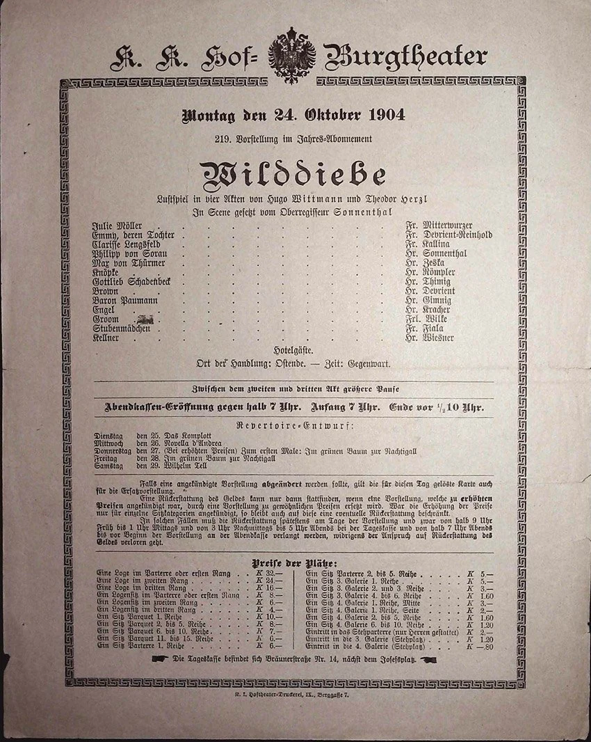 Vienna Theater Playbills -  Large Lot 1875-1930 - Image 88