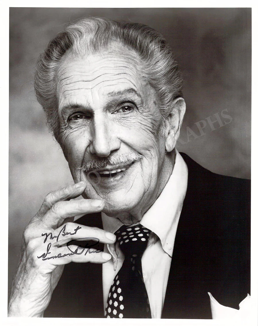 Vincent Price Autograph Photograph — Authentic Signed Photo