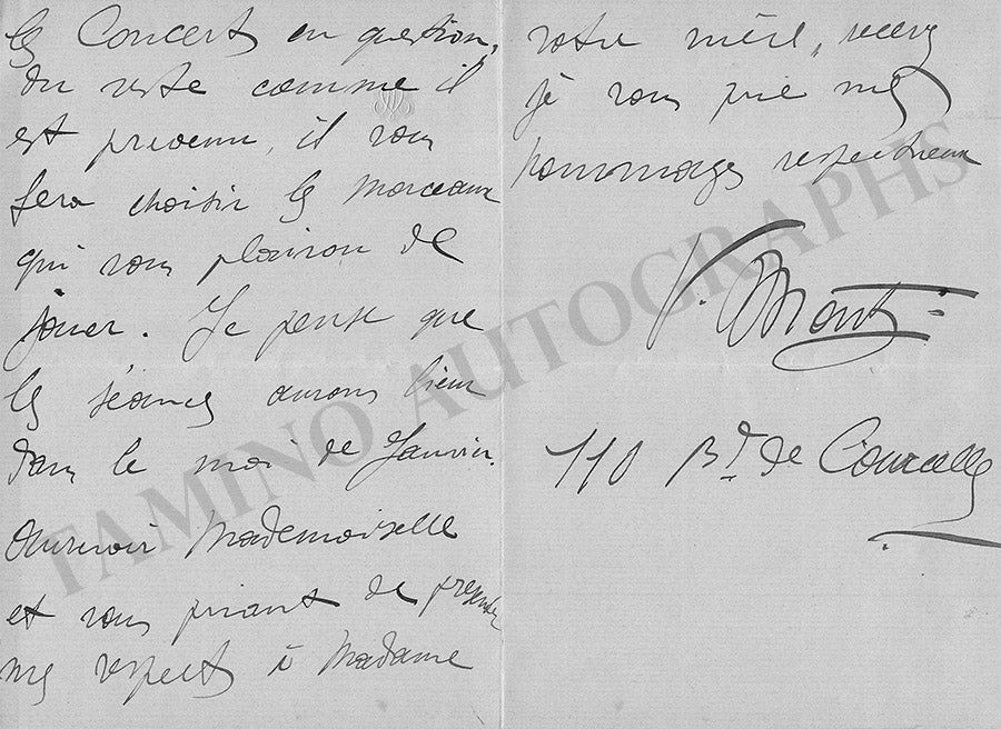 Monti, Vittorio - Autograph Letter Signed - Image 2