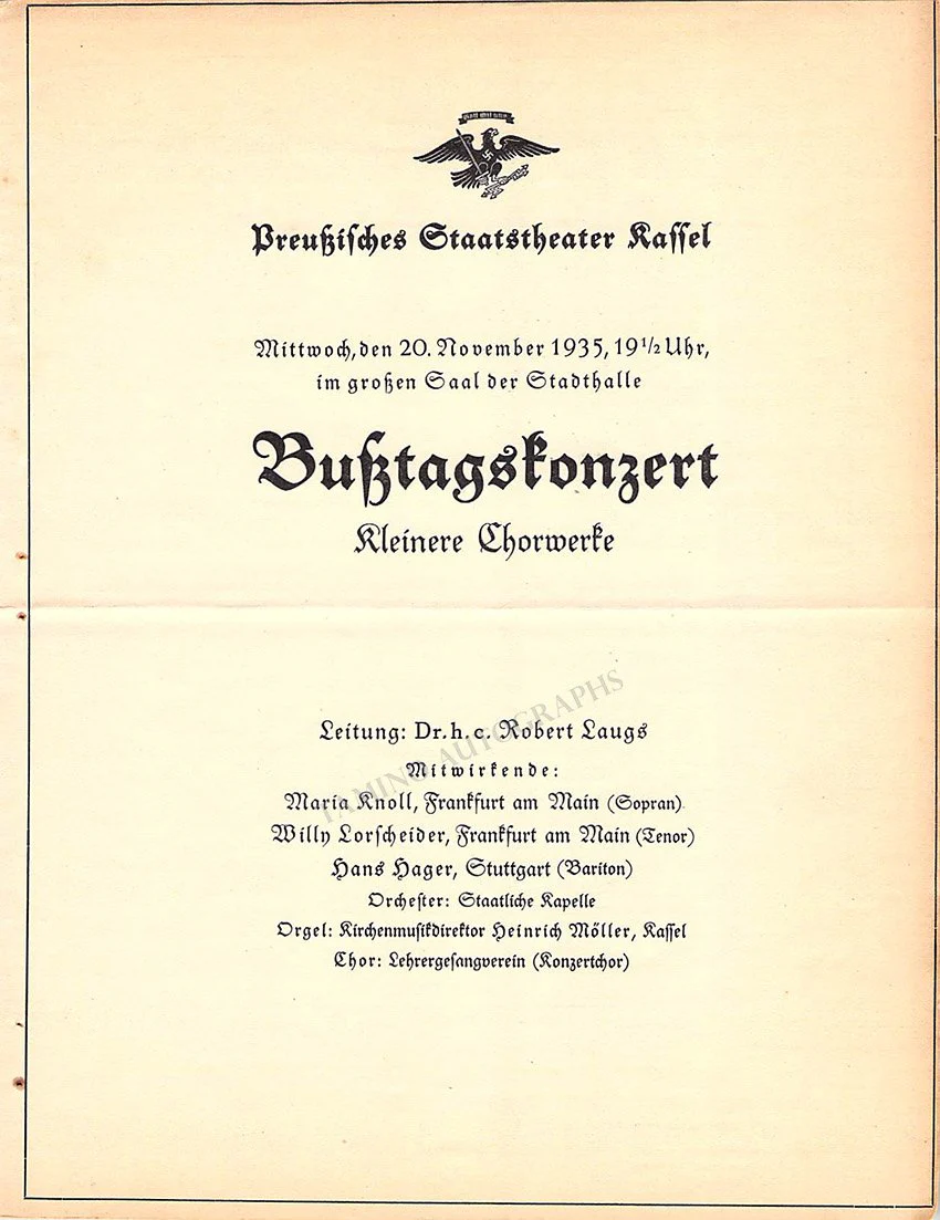 Vocal and Recital Concerts - Lot of 40+ German Programs 1871-1943 - Image 46