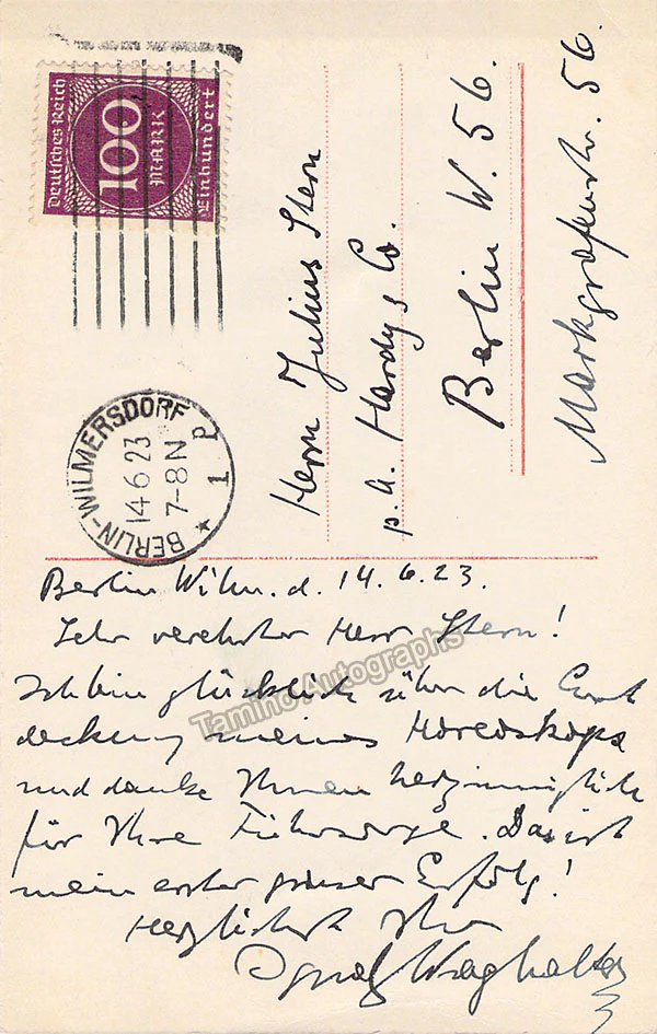 Waghalter, Ignatz - Signed Photograph - Image 2