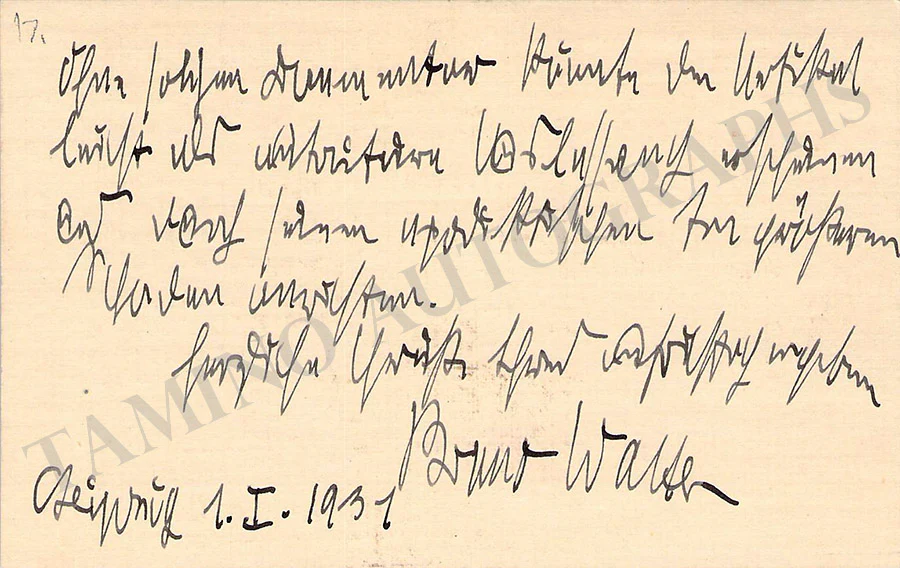 Walter, Bruno - Various Autographs - Image 8