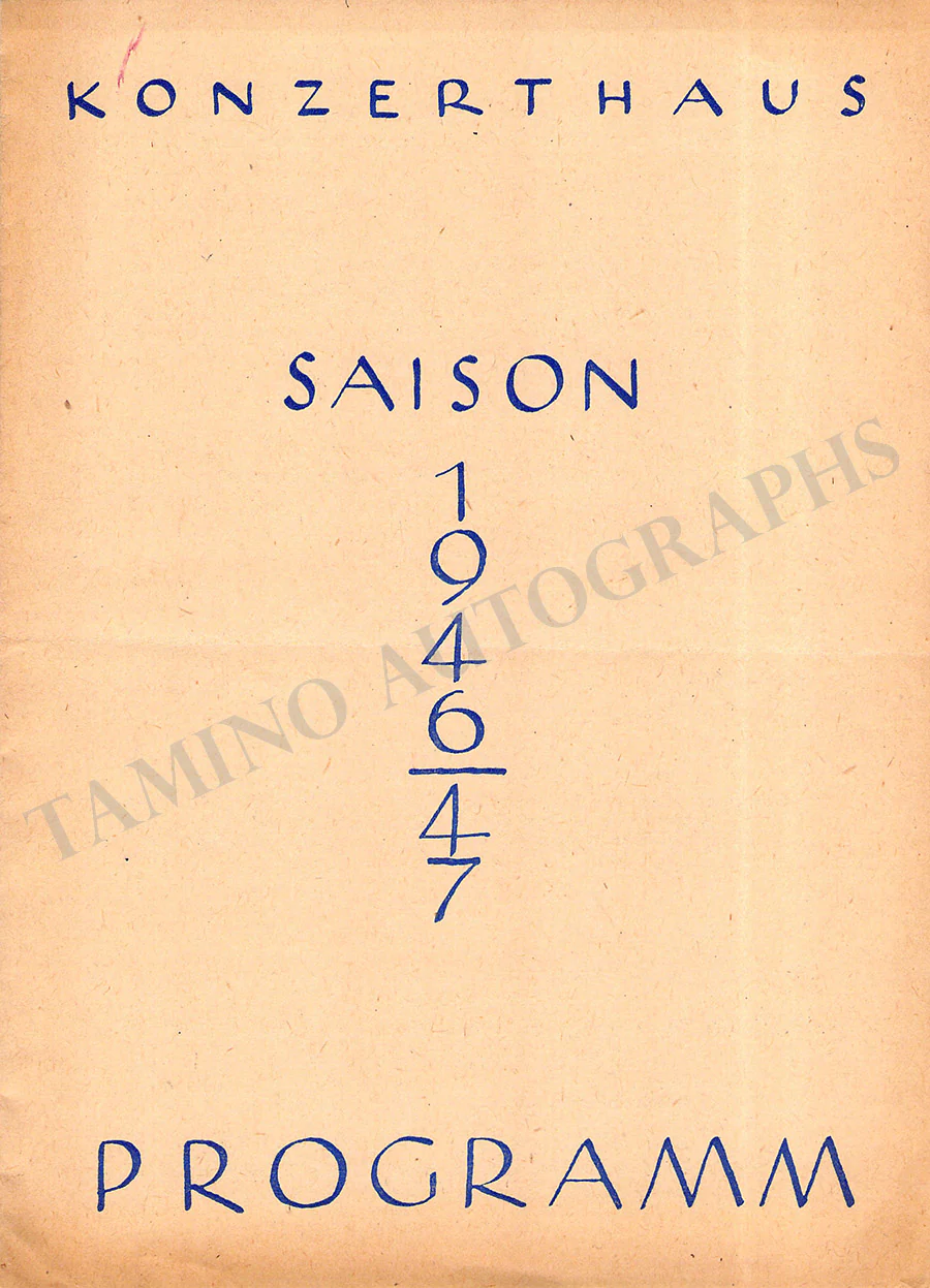 Backhaus, Wilhelm - Set of 36 Concert Programs - Image 36