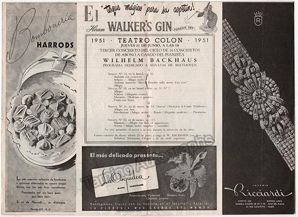 Backhaus, Wilhelm - Unsigned Concert Programs (Various Options) - Image 7