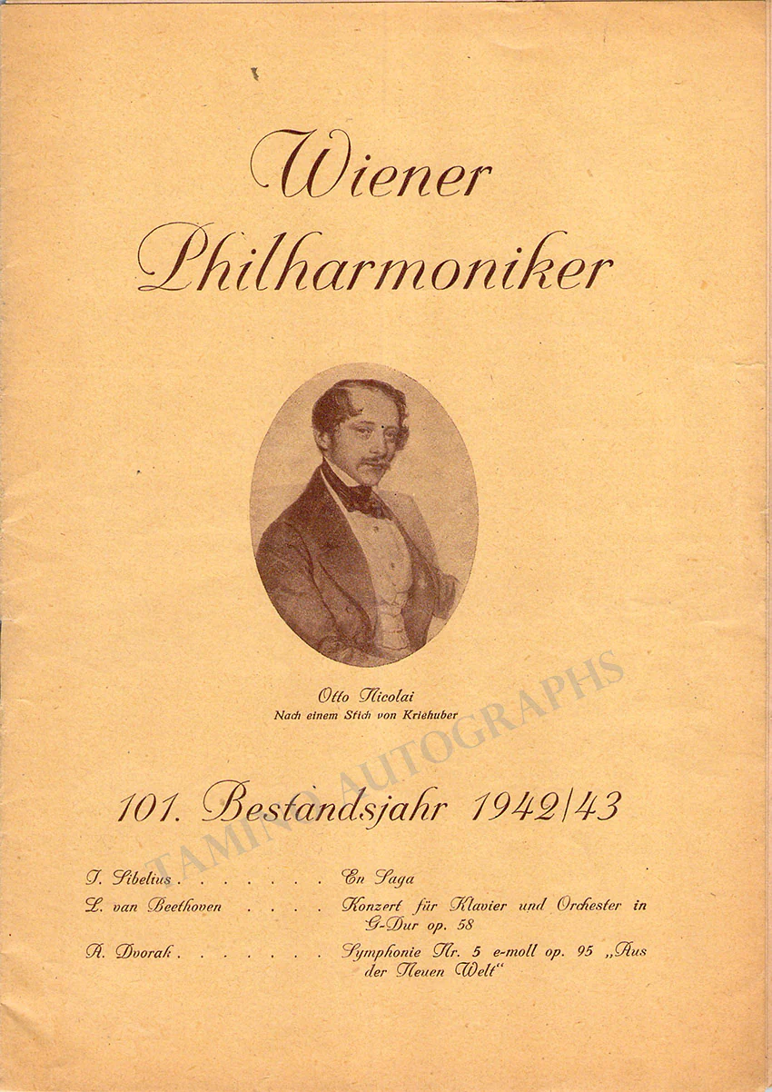 Furtwangler, Wilhelm - Unsigned Concert Programs II (Various Options) - Image 2