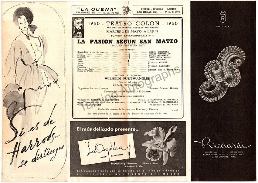 Furtwangler, Wilhelm - Unsigned Concert Programs I (Various Options) - Image 8