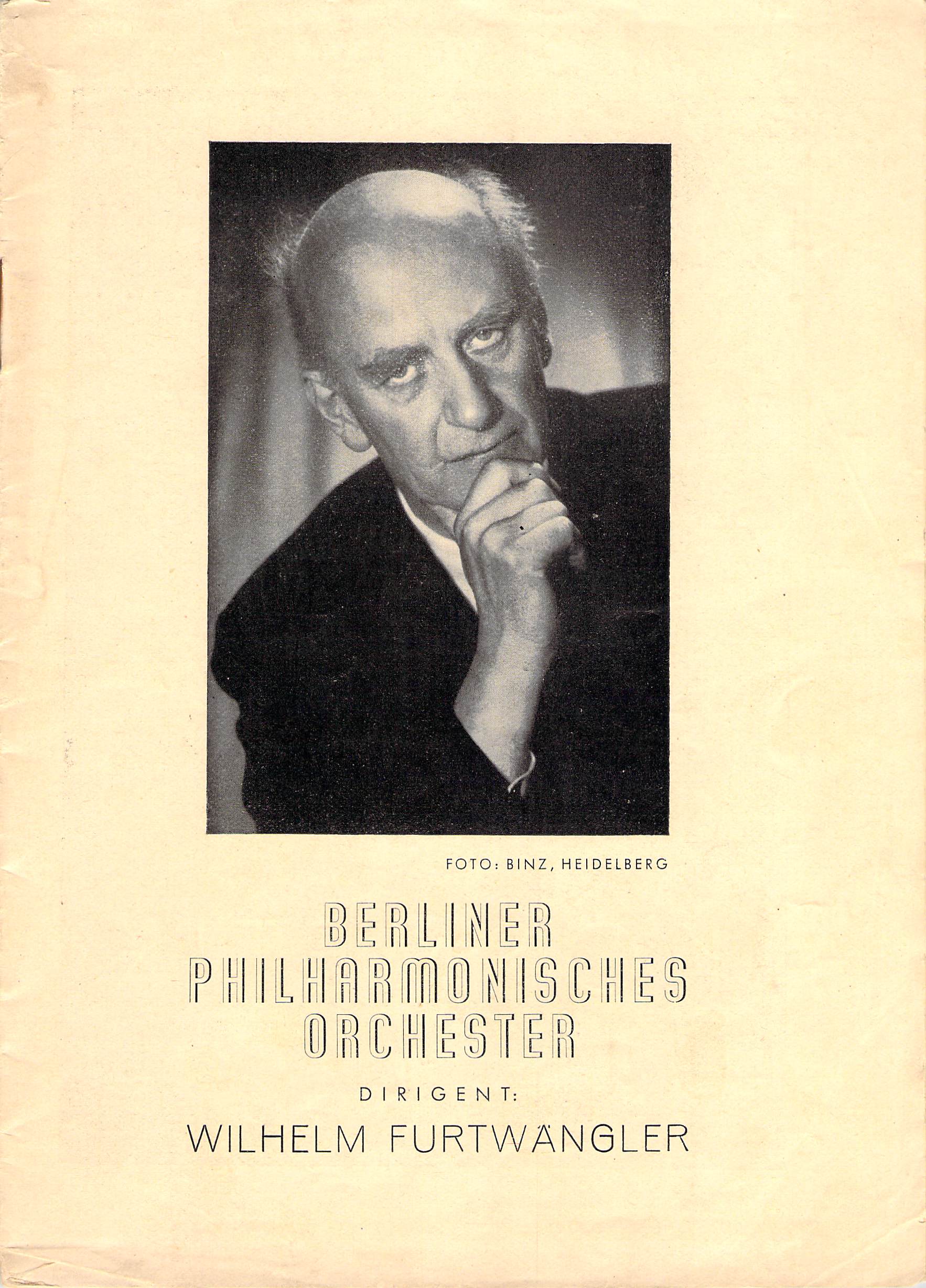 Furtwangler, Wilhelm - Concert Program Hamburg 1950 - Image 2