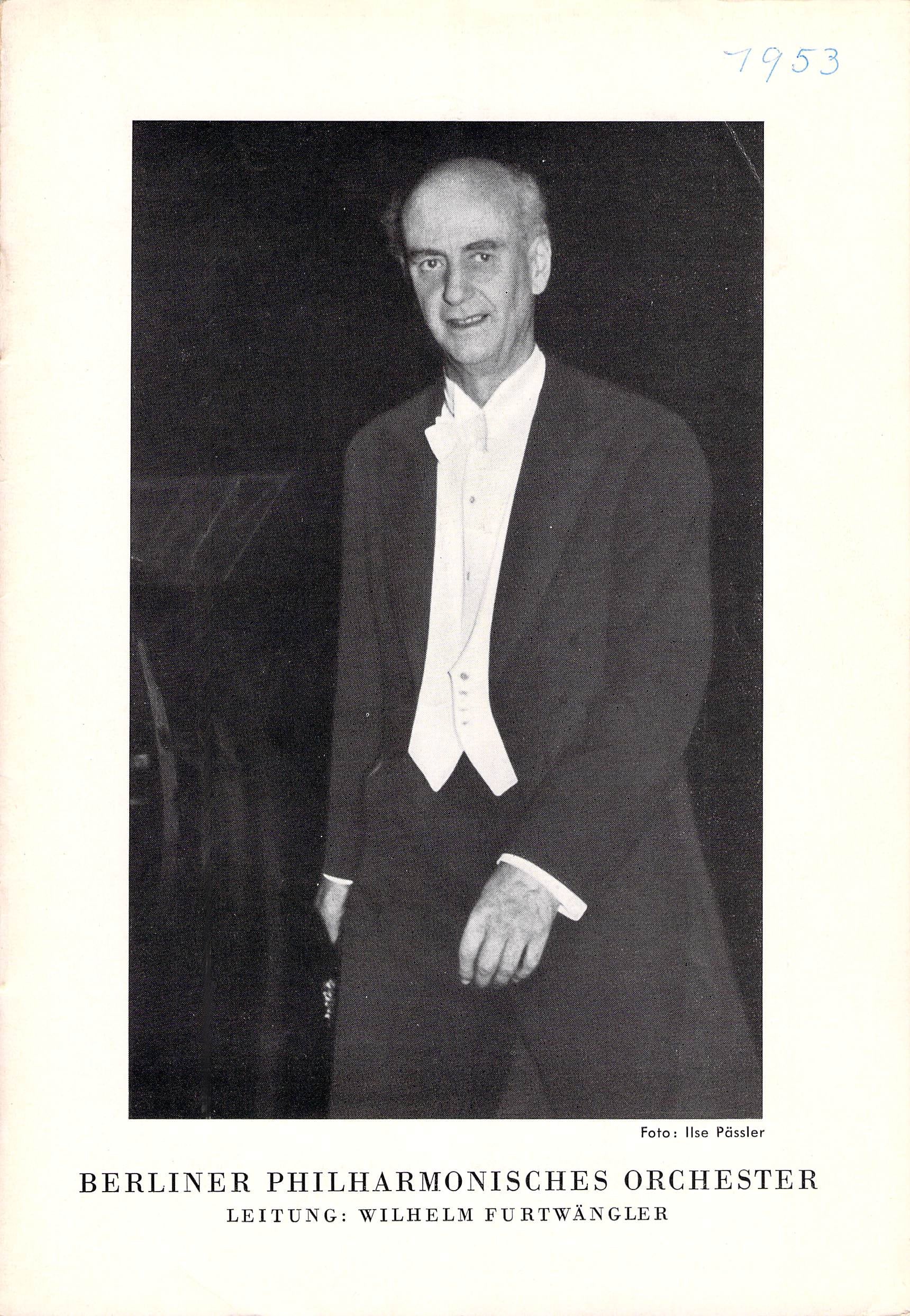 Furtwangler, Wilhelm - Concert Program Manheim 1953 - Image 2
