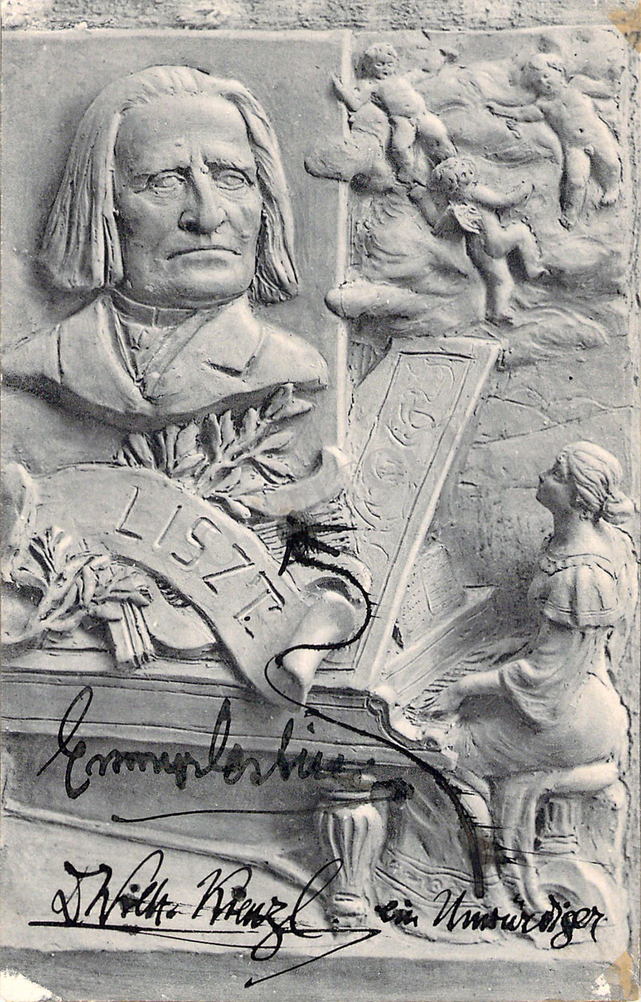Kienzl, Wilhelm - Destinn, Emmy - Signed Photograph of Liszt
