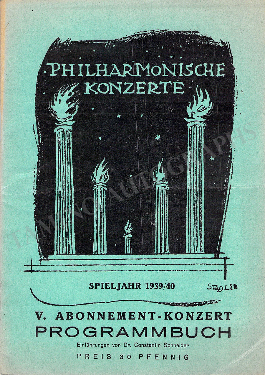 Mengelberg, Willem - Set of 5 Concert Programs Vienna 1934-1942 - Image 4