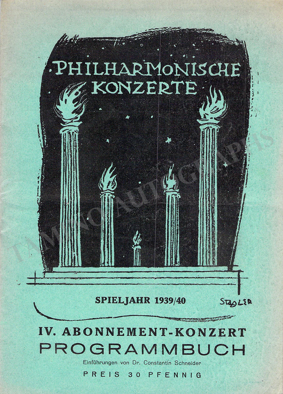 Mengelberg, Willem - Set of 5 Concert Programs Vienna 1934-1942 - Image 7