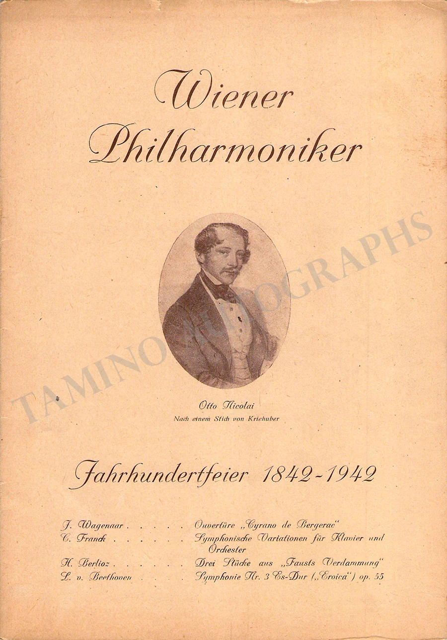 Mengelberg, Willem - Set of 5 Concert Programs Vienna 1934-1942 - Image 9