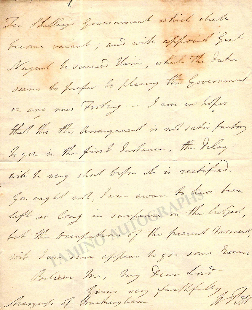 Pitt, William (The Younger) - Autograph Letter Signed 1796 - Image 2