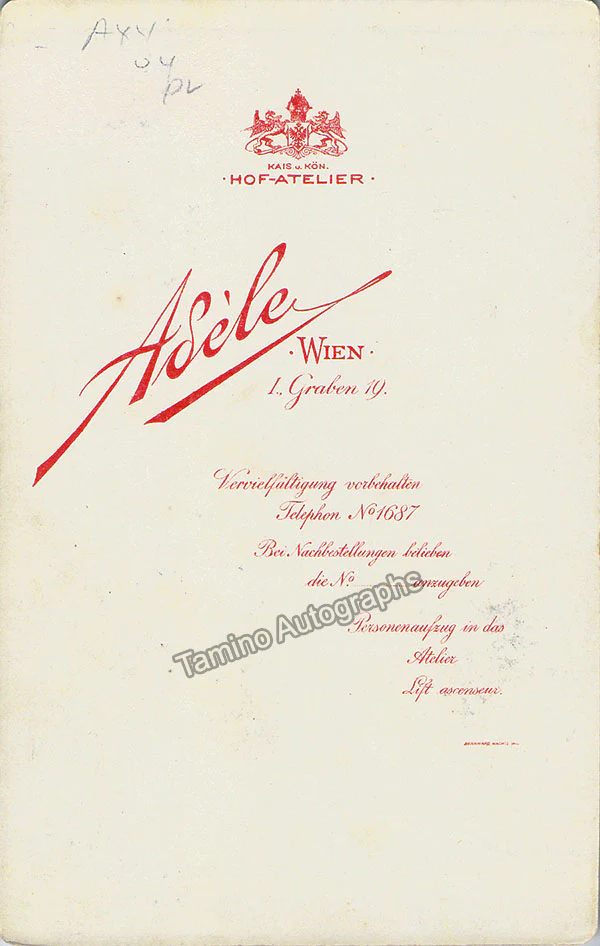 Winkelmann, Hermann - Signed Cabinet Photograph - Image 2