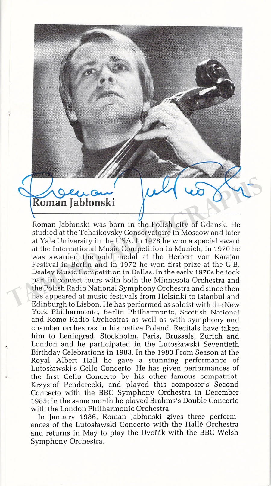 Lutoslawski, Witold - Signed Program Leeds 1986 - Image 4