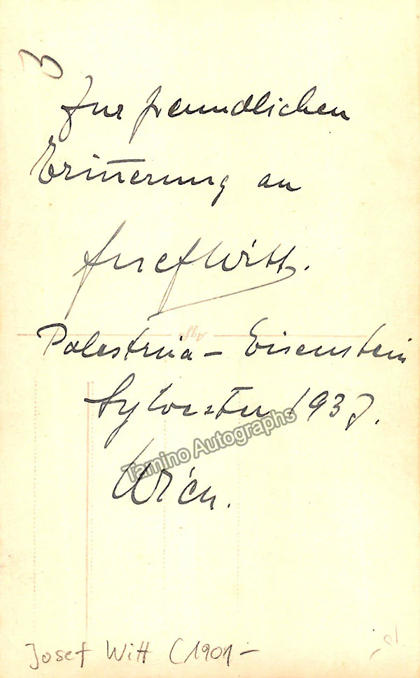 WITT, Josef (Various Autographs) - Image 3