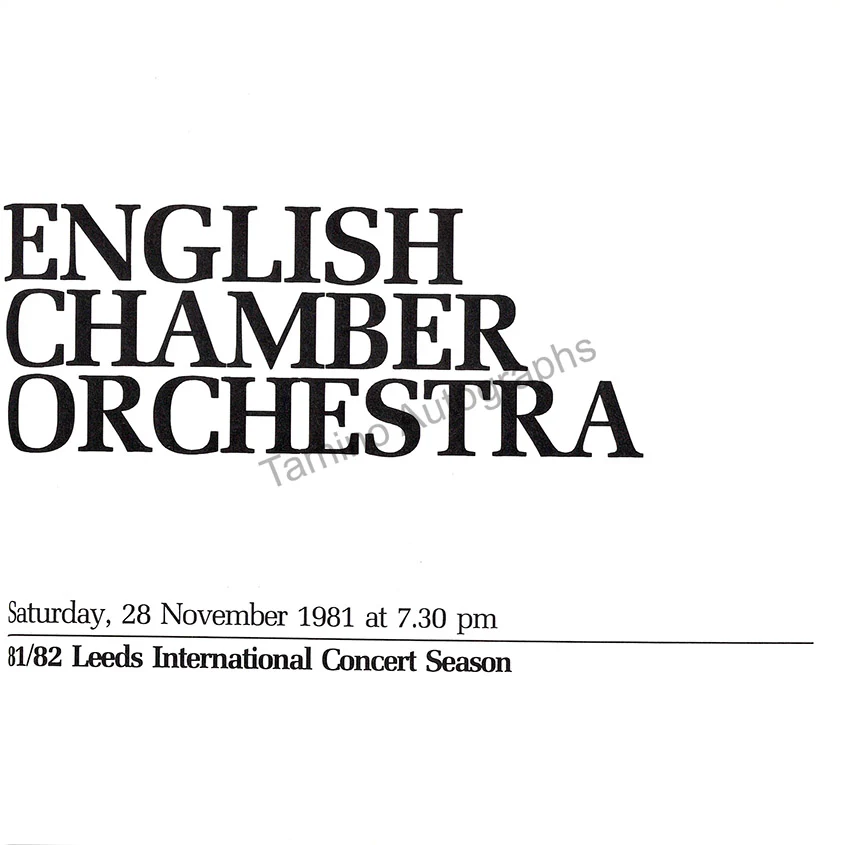 Menuhin, Yehudi - Signed Concert Programs (Various Options) - Image 15