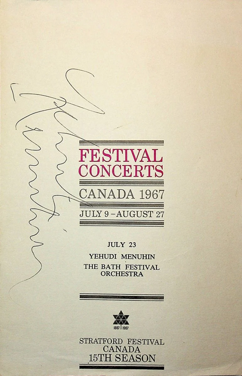 Menuhin, Yehudi - Signed Concert Programs (Various Options) - Image 2