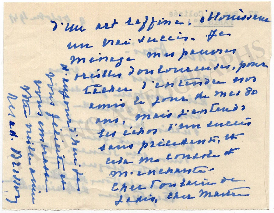 Sarcey, Yvonne - Set of 5 Autograph Letters Signed - Image 4