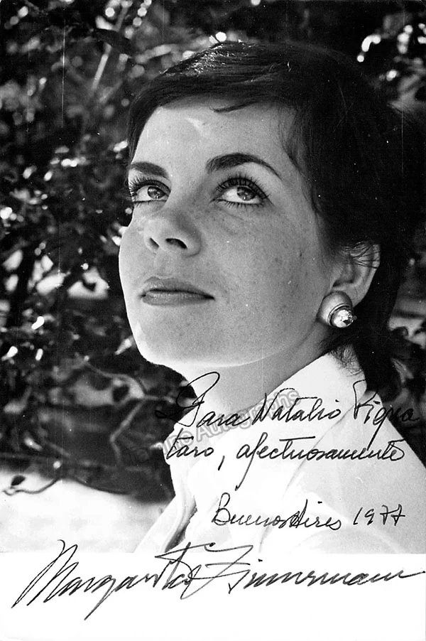 ZIMMERMANN, Margarita (Various Autographs) - Image 3