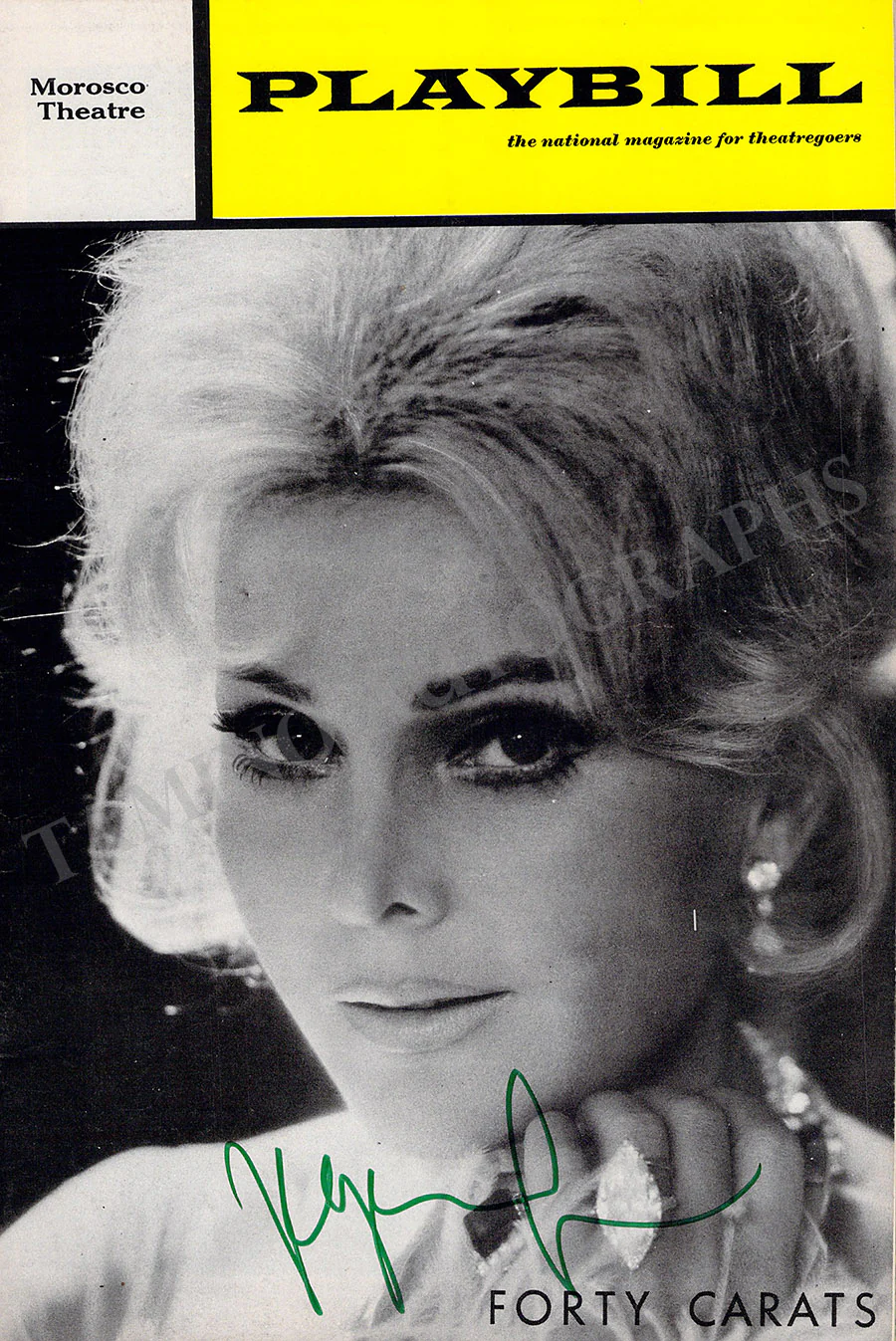 Gabor, Zsa Zsa - Signed Program "Forty Carats"